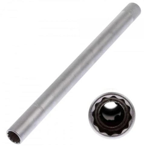 SIO Llave para Bujías 14 mm Extralarga Pared Fina con Imán – Vaso Largo Profesional para Cambio de Bujías en Motores Gasolina – Alta Precisión y Acceso Profundo