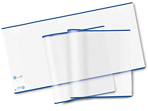 HERMA 20220 Buchumschläge 27 x 54 cm HERMÄX Classic, 3 Stück, Buchhüllen mit Beschriftungsetikett und Kantenschutz aus abwischbarer Polypropylen-Folie, Buchschoner Set für Schulbücher, transparent