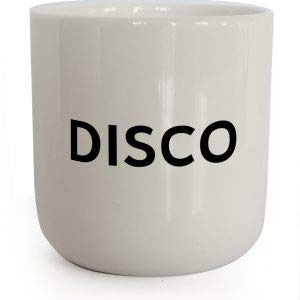 PLTY - Disco Becher - Tasse ohne Henkel - Handglasiertes Weiß Porzellan - Coffee Mug - Beat - Dänisches Design