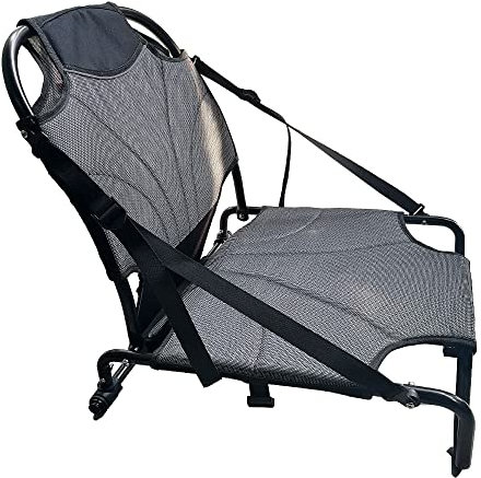 LTLCLZ Aluminium Kajak Angelstuhl Sit On Top Rückenlehne Sitz Aufblasbares Boot Leichter Stuhl Mit Angelrutenhalter Für Paddelbrett