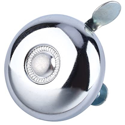 Uxsiya Cloche Classique Sonnette de Vélo Adulte 13 × 10 × 4 Guidon de Vélo Rétro en Métal Klaxon Fort Sonnette Alarme Sonore Argent