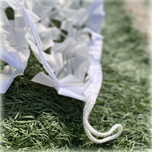 KOOEIN Oxford Fabric Camouflage Netting,Hunting Sunscreen Net,Military Camo Netting,Patio Shade,White Reinforced Camouflage Covers,Fence,Tent,Lightweight,Breathable,White-1.5x2m(4.9x6.6ft)
