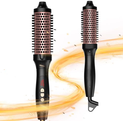 Spazzola Termica Rotonda 38mm - 3 in 1 Arricciacapelli e Pettine per Capelli Con Temperatura 120-210℃, Doppia Tensione per Riccioli o Dritto