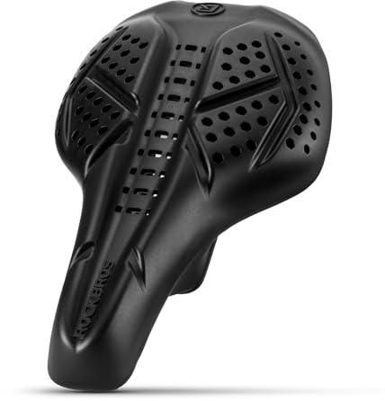 ROCKBROS Bike Seat Cover Gel Bicycle Seat Cover Breathable Cushion Saddle Cover for Men and Women Black/Grey (25.5 * 18cm)