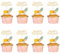 100 Pack Gold Happy Birthday Cupcake Toppers, Small Cupcake Topper Mini Cup Cake Picks for Happy Party Anniversary Decoration