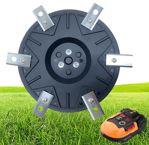 Mähroboter Tuning-Messerteller für 6x Klingen, Premium Mähteller aus glasfaserverstärktem Kunststoff - Drehscheibe kompatible mit Worx Landroid M500 M700 WR167E WR141E & Vision M600