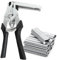 Linxor - Pince à agrafes rapides pour grillage, clôture + 1200 agrafes - Gris