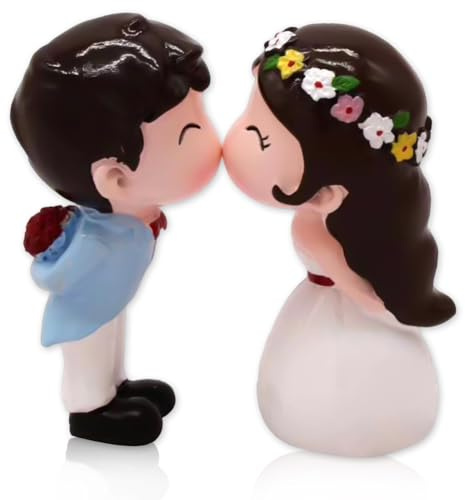 Figura Decorativa de Pareja de Novios,Decoración para Tarta de Boda,Novia y el Novio Estatuilla para la Decoración de la Torta,para Boda Día San Valentín Decoración, Decoraciones Creativas,Vestido Nov