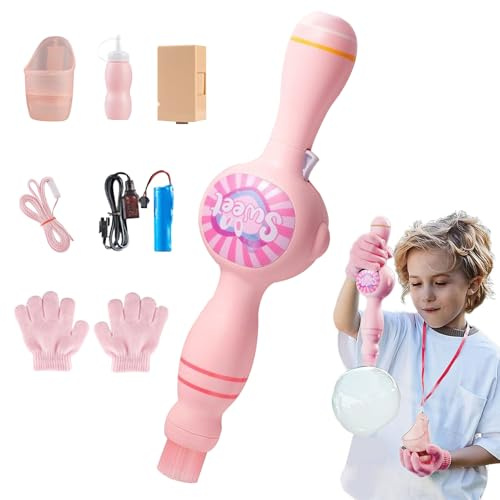Smokes Bubble Machine Set | Máquina Burbujas para niños | de Burbujas elásticas Coloridas con iluminación gradiente Multicolor | De pie Las máquinas Niebla interactiva Burbuja Juguete
