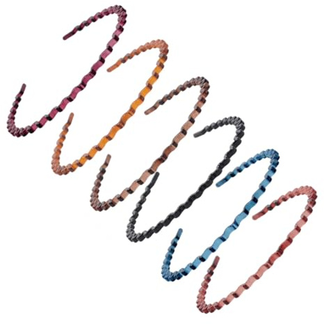 SAFIGLE 6 pièces Bandeaux Cheveux Résine Mode Ondulés Résistants pour Filles et Femmes Accessoires Pratiques pour Bain et Soins Quotidiens Assorties