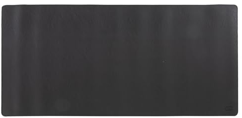 Idena 11381 – Skrivbordsunderlägg av PU-läder, 80 x 40 cm, halkfritt underlägg i svart-grå, kan användas på båda sidor och torkas av