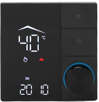 Generic Smart Termostat, Elvärme, 16A, WiFi Temperaturkontrollpanel för Hem, Hotell, Kontor med Scheman, Wyze APP-kontroll, Pekknapp, IP20-säkerhet