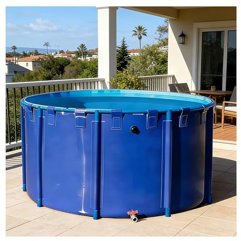 Depósito de agua subterránea de 70.9 x 31.5 pulgadas para cultivo de koi, tanque de lona multiusos