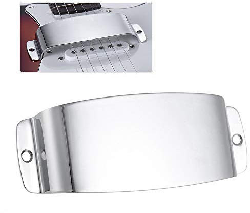 CHICIRIS Placa de Cubierta para Pastilla de bajo, Protector de Pastilla de Aleación con 2 Tornillos de Montaje para bajo, Colores Negro, Dorado, Plateado y Bronce Opcionales