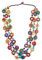 Amosfun Bead Necklace for Women 3-Layered Bohemia Pendant Vintage Necklace with Coconut Shell Charms for Women Girls
