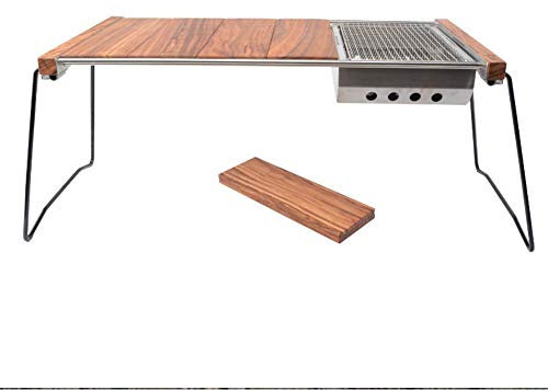 MNSSRN Outdoor Camping Leichte Multifunktions-Picknicktisch, Anzahl Edelstahl-Faltgrill-Tafel-Tisch-Picknick-tragbares Tisch