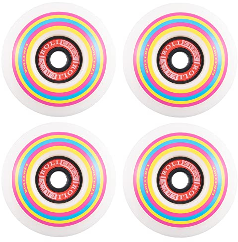Rollerex Lollipop Boardwalk 92A 52mm Skateboard Wheels 4-Pack with Optional Bearings Set ā Durable 32mm Width Cruiser Wheels for Skateboards ā Smooth Ride & Easy Installation