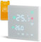 Beok Wifi Thermostat For Boiler Controlling Tuya Programmable Smart Heating Thermostat, Digital Wireless Thermostats Mounted on the Wall, LCD Touch Screen,TGW60W-WIFI-WPB White