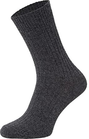 Ein Paar Wollsocken Socken Herren Und Damen - Dünne Warme Wollsocken Mit 72% Schaf Wollanteil | Anthrazit Gr. 39-42