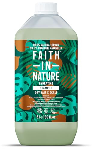 Faith In Nature Naturlig kokosschampo, fuktgivande, vegan och otestad på djur, SLS- och Parabenfri, Normalt eller torrt hår, 400 ml