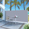 Higsose Ausziehbare Seitenmarkise 140x300 cm Grau Sichtschutz Garten Sichtschutz Balkon Sichtschutz Terrasse Markise Balkon Windschutz Terrasse Stilvolle Seitenmarkise