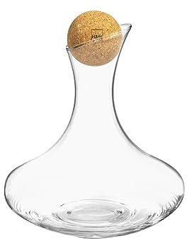 H&H Lara - Decantador de cristal acústico, corte diagonal, 1,2 l