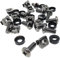 10pcs. M6 Rack Fixing Set, Captive Cage Nuts Bolts Screws & Washers for For Rack Mount Equipment, Data Cabinets, Music Instruments. AMP, Equalisers, CD Player etc. (Black)