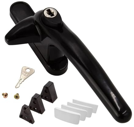 Universal Cockspur Window Handle Kit (10 Pack) - Right, Black/White