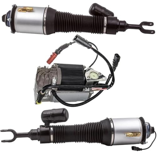 GYTTAK Sospensioni pneumatiche Montante Compatibile con per Phaeton 2004 2005 2006 Coppia Sospensione Ammortizzatore Ad Aria Anteriore Sinistra Destra + Pompa Compressore 3D0616040AA