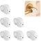 CBRVTY 6er Set Türstopper Klinke, Dekorative Türstopper von Bunny für Türklinke (Weiß)