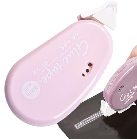 Rotolo di nastro biadimetrico - Dispensatore per colla adesiva manuale, applicatore adesivo portatile per scrapbooking | Nastro biadesivo con guida a rullo retrattile, corridore