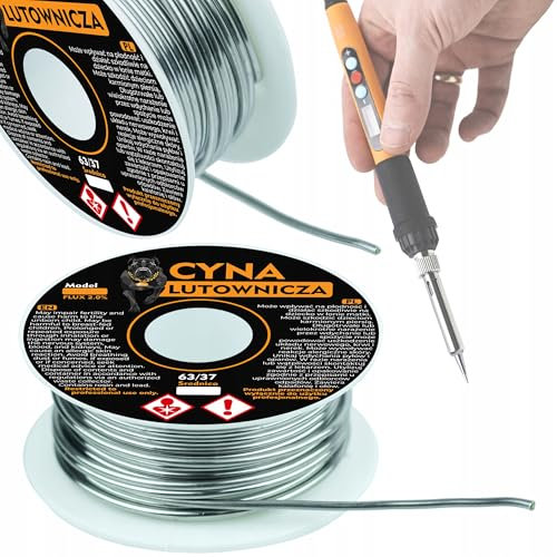 Rosfix Sn63Pb37 Lötzinn – Lötzinndraht 0,8 mm 100g 2% Flussmittel | Schmelzpunkt 183°C-190°C | LED-Band & Elektronik-Löten | Elektronik-Lötdraht