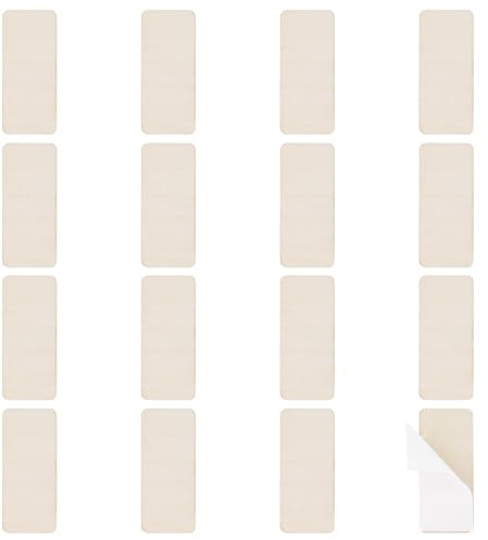 UFURMATE Door Latch Filler Plate, 16Pcs Wooden Door Edge Hole Filler Self-Adhesive Deadbolt Blank Cover Plate for Doors, Cabinets (57 * 25mm)