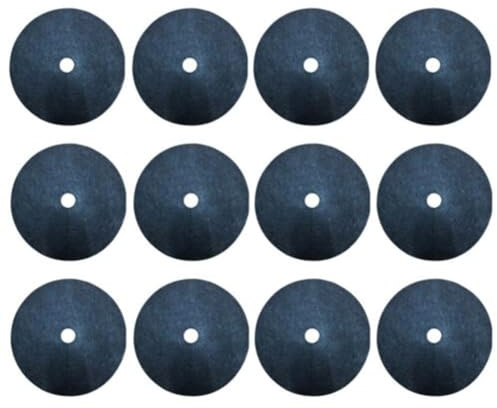 12 piezas de mantillo para protectores de árboles, almohadilla protectora de arbustos de disco, tela no tejida negra, cubierta de suelo de jardín para control de malas hierbas y protección de plantas