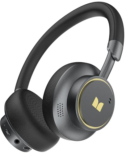 Monster N-Tune mini 02 Noise Cancelling Headphone, Over Ear Headphones Wireless Foldable Design, 50H Playtime Wireless Headphones, Bluetooth 6.0, Adjustable and Comfortable for Travel, Black