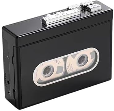 Tosuny Bärbar Kassettbandspelare med Bluetooth-sändare och Mottagare, USB-kassett Till MP3-omvandlare med FM-radio, Retro Kassettbandspelare med 3,5 Mm Hörlurar