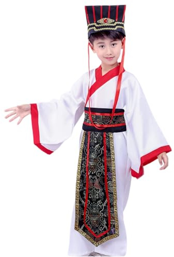Générique Hanfu Costume Traditionnel Chinois pour Garçon, Kimono Japonais Enfants, Fille Robe Yukata Geisha Peignoir pour Spa, Enfants Déguisements Kimono Cosplay Ensemble de Costumes