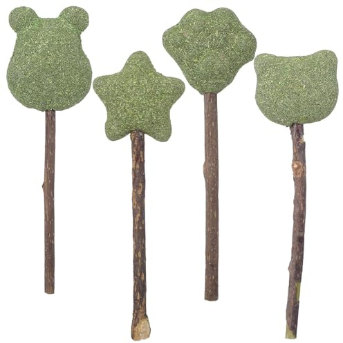 4Pcs Natural Catnip Lollipop Sticks, Green Pet Snack for Cats and Kittens | Easy to Store, Promotes Digestion and Appetite, Claw and Star Shapes, Portable Design, Healthy Treat