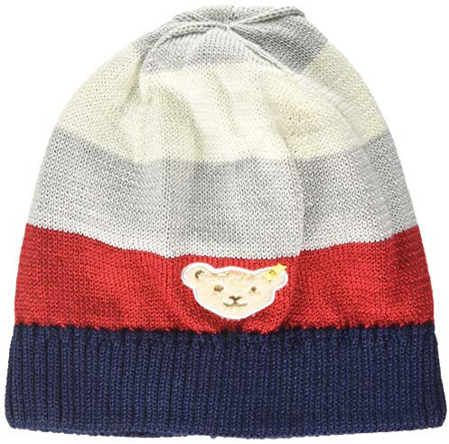 Steiff Jungen Mütze, Schal & Handschuh-Set, Grau (Patriot Blue 6033), (Herstellergröße:51)