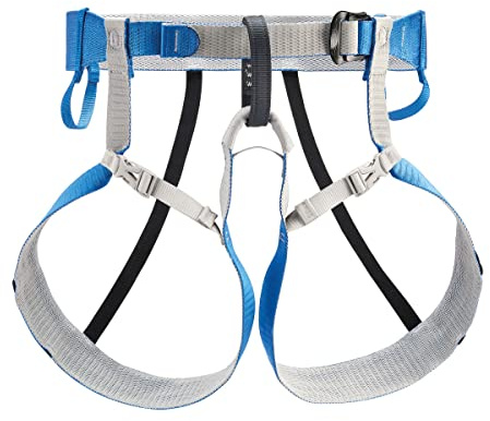 PETZL Tour Klettergurt Polyamid/Polyethylen/Aluminium Blau-Grau Gr. S/M, Maße: Taillenumfang: 64-86 cm, Beinschlaufen: 55-67 cm, C020AA00