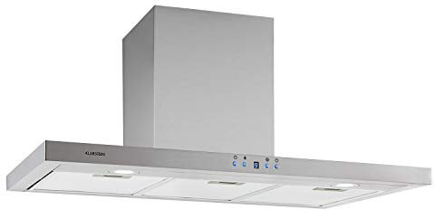 Klarstein Limelight Cappa da Cucina Aspirante a Parete con 3 Velocità, 600 m³/h, Schermo Digitale, Luce LED per Piano Cottura, 64 dB, Larghezza 90 cm, Acciaio Inox Spazzolato