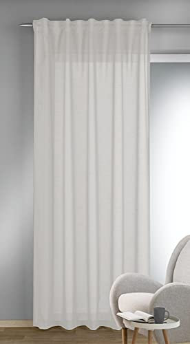 Albani Schal mit Gardinenband vd. Schlaufe Leon, 245 x 135 cm, Silber