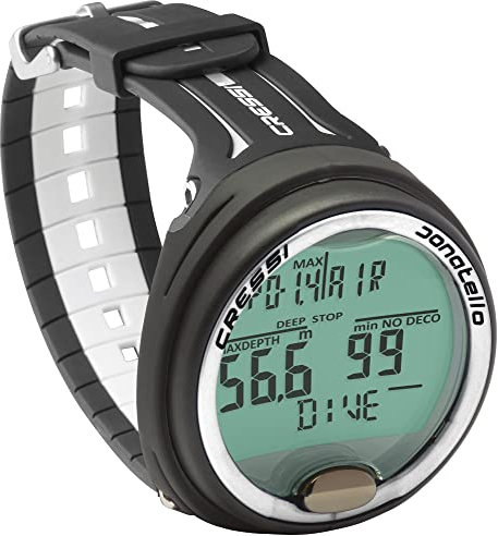 CRESSI Donatello Scuba Dive Computer, Single-Button Interface, Black/White