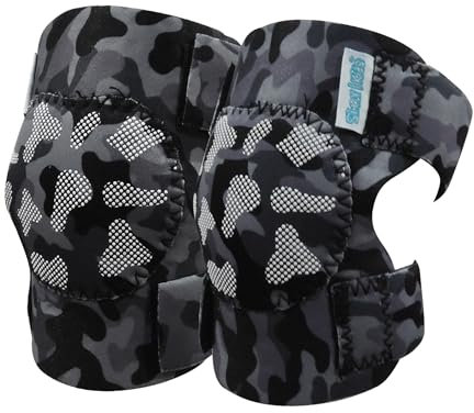 Simply Kids Knieschoner Baby Krabbeln (2 Paar) I Krabbelstrumpfhose, Krabbelhilfe für Babys Mädchen Junge Kind ((2 gen) snow camo_)