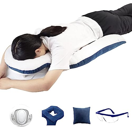 Almohada boca abajo después de la cirugía ocular, almohada inflable de desprendimiento de retina, almohada propensa portátil boca abajo, vitrectomía para dormir, equipo de recuperación de agujeros