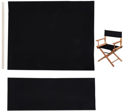 GORGECRAFT 1 Set Regiestuhlbezüge Aus Segeltuch Ersatz-Sitzbezug Schwarzes Egiestuhl Canvas Ersatzsitz Direktoren Stuhlhusse Tragbare Klappstühle Abdeckung Kit Regiestühle Covers für Home Director