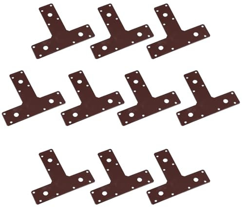 T-Shape Bracket Brace Fastener Plate 150 x 90 x 37mm Joist Joiner Mending 10PK