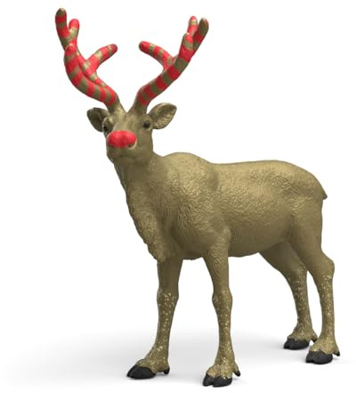 schleich Farm World | Renne doré du 90e Anniversaire 72271 | Figurine de Collection dorée et pailletée | édition spéciale limitée | idée Cadeau pour Enfants dès 3 Ans | 13 x 5 x 12 cm