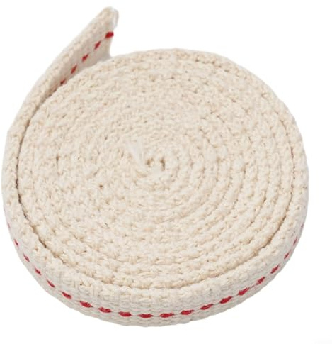 Besttoolifes Mèche plate en coton pour lampe à pétrole - 1 m - Mèche de rechange en coton pour lanterne vintage pour camping et randonnée - 09 cm à 25 cm de large - Durable - Absorbe le carburant