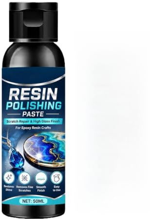 UV-harts Polermedel 50 ml Mild Polering med Långvarigt Resultat | Slippasta för Hartsprojekt För Användning på Smycken, , Verkstad, Utomhus, Glas och Klockor